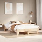 vidaXL Cadre de lit sans matelas 160x200 cm bois massif de pin