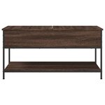 vidaXL Table basse chêne marron 100x50x50cm bois d'ingénierie et métal