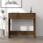 vidaXL Bureau chêne marron 80x40x75 cm bois d'ingénierie
