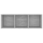 vidaXL Meuble TV gris béton 107x35x37 cm bois d’ingénierie