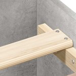 vidaXL Cadre de lit sans matelas gris béton 150x200 cm