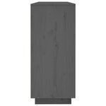 vidaXL Buffet Gris 120x35x80 cm Bois massif de pin