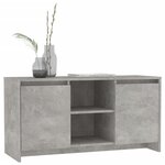 vidaXL Meuble TV Gris béton 102x37 5x52 5 cm Bois d'ingénierie