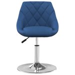 vidaXL Chaises pivotantes à manger lot de 2 Bleu Velours