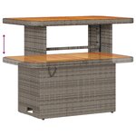 vidaXL Ensemble de Canapés de Jardin 8 Pièces avec Coussins Gris Rattan Acacia