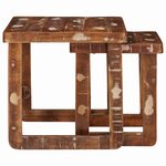 vidaXL Tables d'appoint Marron Bois de mangue massif