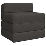 vidaXL Canapé-lit pliable Gris foncé 200 x 70 x 10 cm Tissu