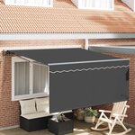 vidaXL Auvent Rétractable Gris et anthracite 300 x 250 cm