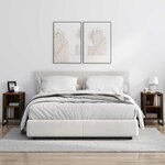 vidaXL Table de chevet 2 Pièces Chêne Fumé 39.5 x 30 x 50 cm