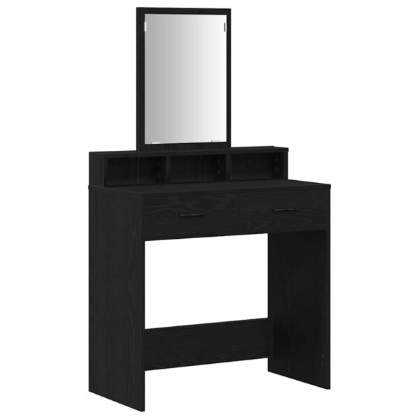 vidaXL Table de Toilette Chêne noir 79 x 41 x 140 cm Bois d'ingénierie