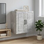 vidaXL Armoire Murale 59 x 31 x 60 cm Bois d'ingénierie Gris béton
