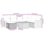 vidaXL Salon de jardin avec coussins 8Pièces mélange beige résine tressée