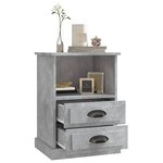 vidaXL Tables de chevet 2 Pièces gris béton 43x36x60 cm