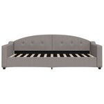 vidaXL Lit de jour avec gigogne sans matelas taupe 90x200 cm