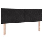 Lit à ressorts vidaXL avec matelas noir 140x200 cm en velours