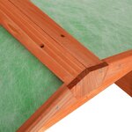 vidaXL Garage de tondeuse à gazon 72x87x50 cm Bois de sapin solide