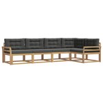 vidaXL Ensemble de canapés d'extérieur 4 pc Blanc et anthracite