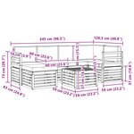 vidaXL Ensemble de canapés d'extérieur 7 pc Blanc et gris clair