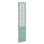 Paravent turquoise 3 panneaux en bois  Style champêtre à motif floral