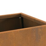 brasero vidaXL avec rangement pour bûches 60x35x100 cm en acier Weathering