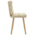 vidaXL Chaises à manger lot de 2 crème tissu
