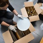 Pack and Move - Lot 120 croisillons de calage déménagement avec carton - 55 x 30 x 30 cm - Pour assiettes et cadres - Carton renforcé