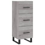 vidaXL Buffet haut Sonoma gris 34 5x34x180 cm Bois d'ingénierie