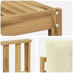 vidaXL Ensemble de canapés d'extérieur 7 pc Blanc et crème
