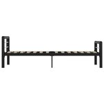 vidaXL Cadre de lit sans matelas noir et blanc métal 100x200 cm
