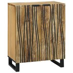 vidaXL Buffet - 60 x 33 5 x 75 cm  en bois de mangue massif.