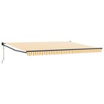 vidaXL Auvent rétractable électrique Jaune et blanc 4 x 2 m