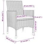 vidaXL Ensemble à manger d'extérieur 7 Pièces coussins Résine tressée