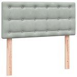 vidaXL Sommier à lattes de lit et matelas gris clair 90x210 cm velours