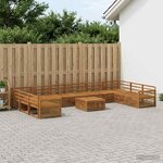 vidaXL Ensembles de canapés 11 pc Bois d'Acacia Massif