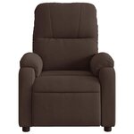 vidaXL Fauteuil inclinable de massage marron tissu microfibre