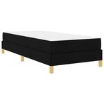 vidaXL Lit à ressorts Noir  Marron 100 x 200 cm Tissu  Bois Engineered
