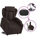 vidaXL Fauteuil inclinable marron foncé tissu