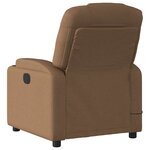 vidaXL Fauteuil inclinable de massage électrique marron tissu