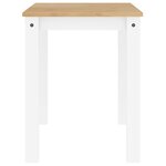vidaXL Table à manger Panama blanc 112x60x75 cm bois massif de pin