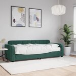 vidaXL Lit de jour avec matelas vert foncé 80x200 cm velours