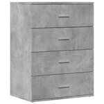 vidaXL Buffets 2 Pièces gris béton 60x39x80 cm bois d'ingénierie