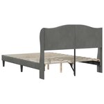 vidaXL Cadre de lit avec tête de lit Gris foncé 120 x 190 cm Velours
