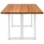 vidaXL Table à manger marron clair bois de chêne massif rectangulaire
