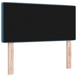 vidaXL Chevet LED avec boutons en cristal bleu foncé  100 cm en velours