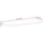 vidaXL Dessus de table 140x60x3 8 cm ovale bois massif de manguier
