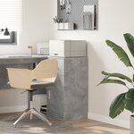 vidaXL Meuble de rangement gris Gris béton