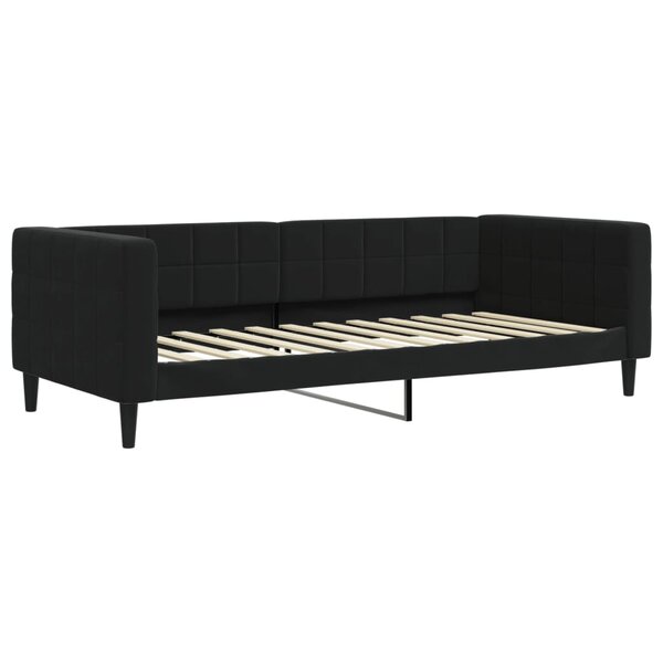 vidaXL Lit de repos noir 90x200 cm velours