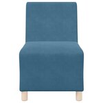 vidaXL Unité de Sofa Modulaire Sans Accoudoirs 3 Pièces Bleu
