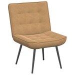 vidaXL Chaise de relaxation avec tabouret Marron Velours