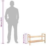 vidaXL Étagère à chaussures Bois de noyer massif 69 x 26 x 40 cm